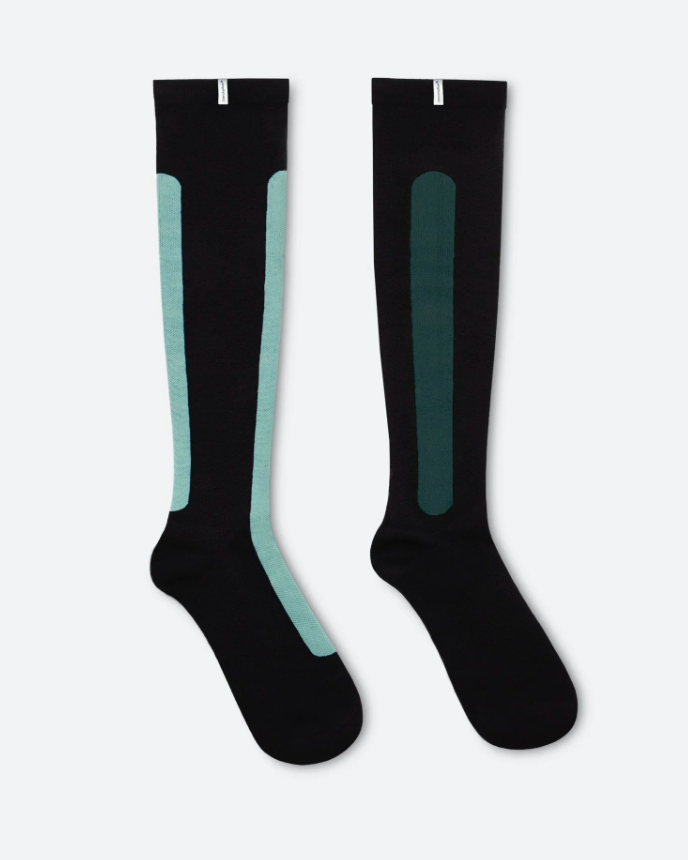 Ostrichpillow Bamboo Compression Socks in Blue Reef and Green Caribbean