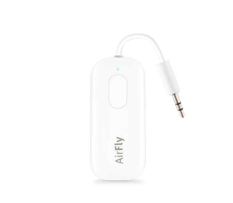 Airfly Pro Wireless Headphone Adapter to Airplane or Car.