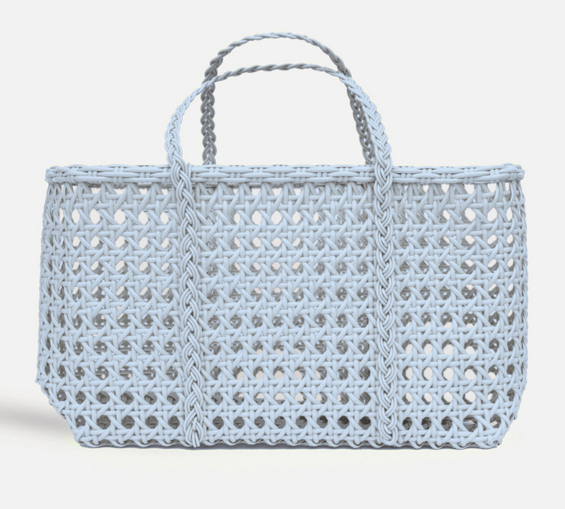 Bembien Sky Blue Caterina Beach Bag repurposed and hand-woven with plastic recycled off the beaches of Bali