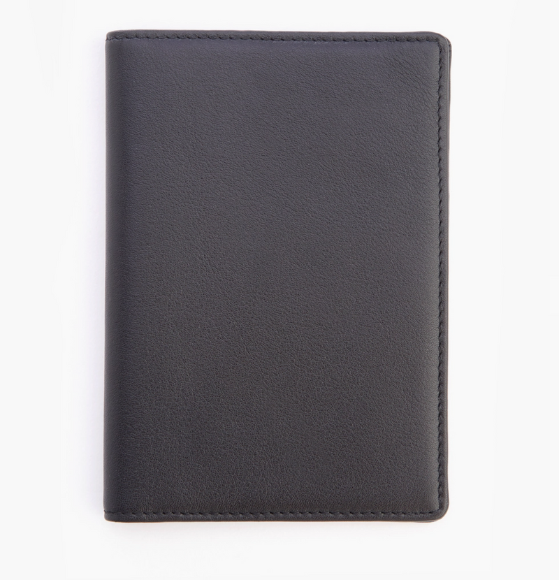 Royce Leather RFID Blocking Passport Case in Black