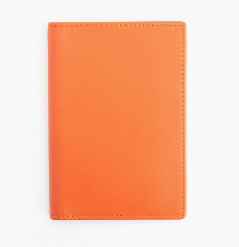 Royce Leather RFID Blocking Passport Case in Orange